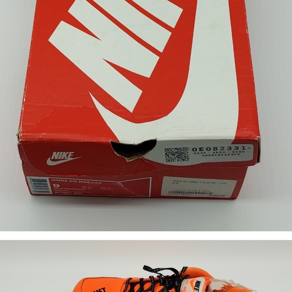 Nike air max orange just do it